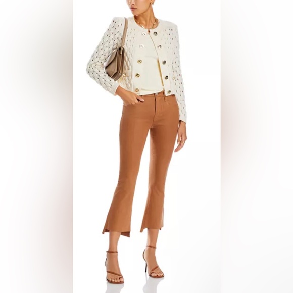 Frame Le Crop Mini Mid Rise Bootcut Jeans in Latte NWT 34 - Picture 2 of 12